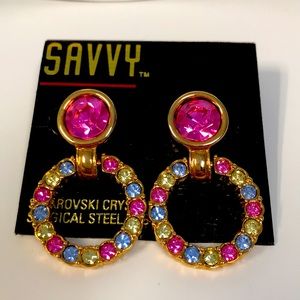 Vintage Savvy Pink Dangly Earrings